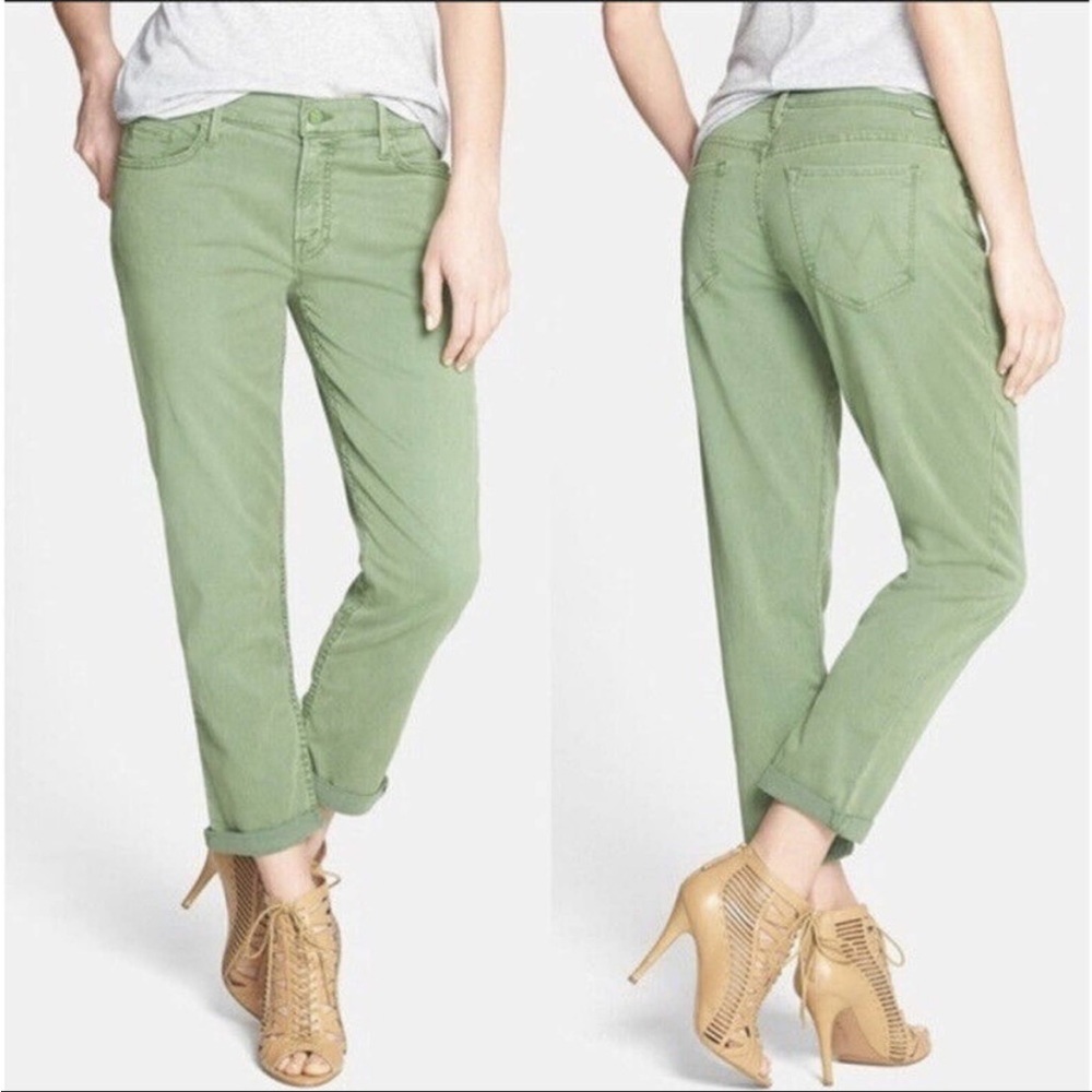 MOTHER The Rascal Crop Jean in Green 25